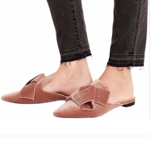 J. Crew Shoes - J. Crew Pointed Toe Slides in Velvet